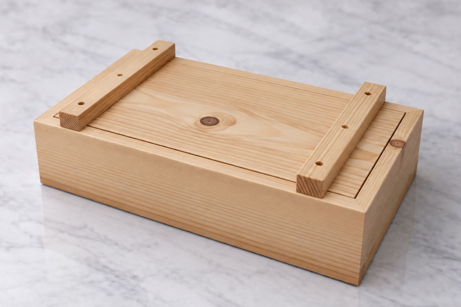 Caja de madera para turrones 45x19x8cm